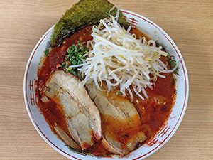 三男坊 長谷店 らー麺+激辛バージョン+もやし 842円